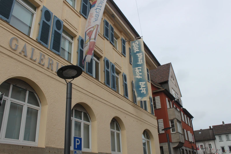 Cyanotypie - Fahne für Ausstellung in Albstadt © Wolfgang Autenrieth 2013