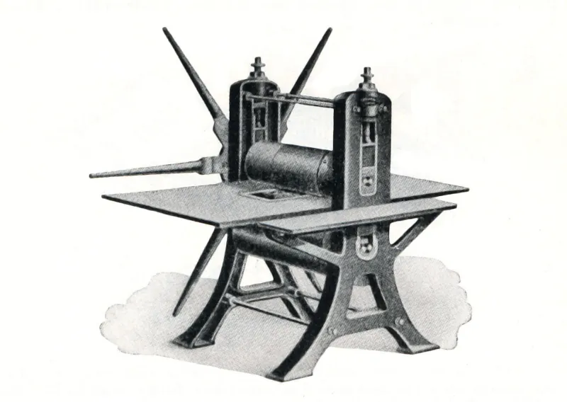 Radierdruckpresse (Torchio calcografico a stella) unbek Grafiker um 1800