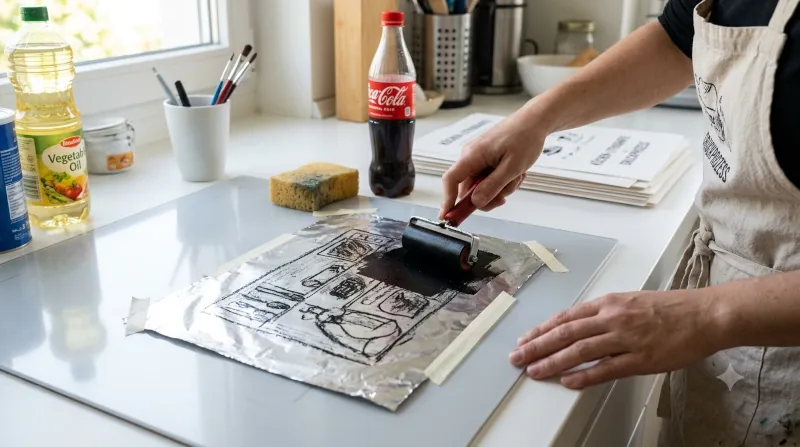 Lithografie-Tutorials: Kitchen-Lithografie. Bild KI-generiert